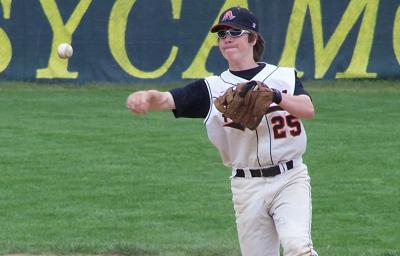 nick a. makes the throw from second