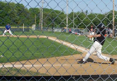 double down the third base line