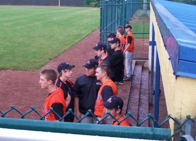 in the dugout
