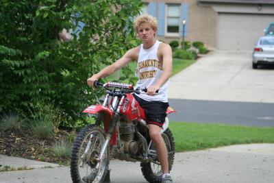 adam and his dirtbike