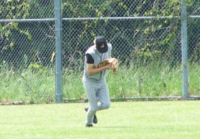 adam makes a catch in centerfield