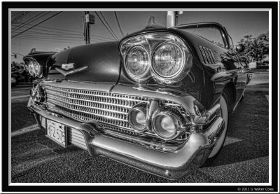 Chevrolet 1956 Black Convertible DD 12-3-11 BW.jpg