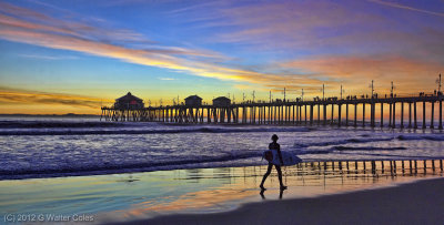 Sunset Pier Surfer HDR 1-12b.jpg