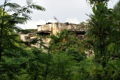 The first sight of destruction