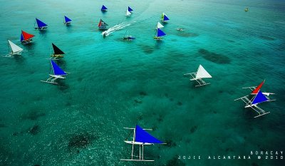 Sailing in Boracay waters