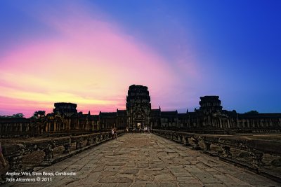 Sunset in Angkor Wat