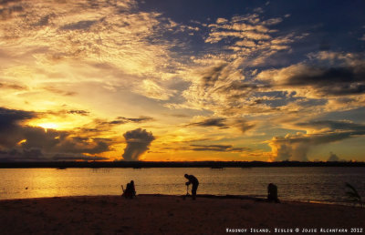 Photographers catching sunset