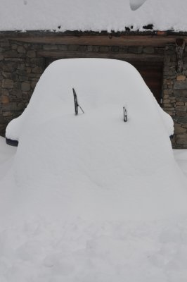 In the snowy valley