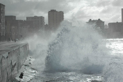 Noel tropical storm from Havana's Malecon