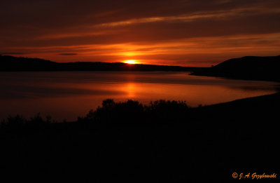 sunset at  Des Lacs N.W.R., ND