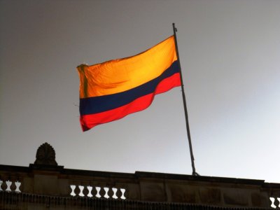 Flag of Colombia on National Capital Building (1).jpg