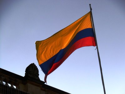 Flag of Colombia on National Capital Building (2).jpg