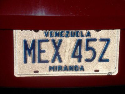 License Plate in Venezuela.jpg