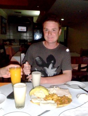 Drew with Cachapas - El Budare (2).jpg