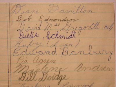 Grads signatures, close up