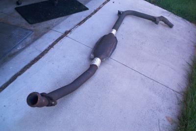 2 1/2 Downpipe and Side Exit Exhaust with Gutted Cat.