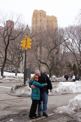 Moshe and Orna in Central Park in Manhattan - continuing to celebrate their marriage.