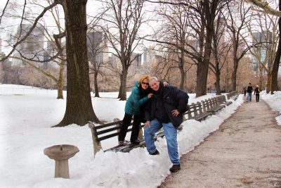 Orna and Moshe in Central Park in Manhattan - continuing to celebrate their marriage.