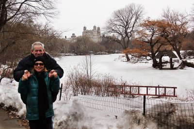 Moshe and Orna in Central Park in Manhattan - continuing to celebrate their marriage.