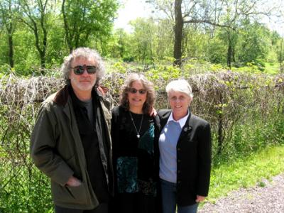 Pam, Judy and Richard near nests of herons at Cuyahoga Valley National Park in Ohio - when Pam and Ken visited us. (5-06)
