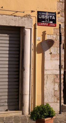 Vintage sign in Visso