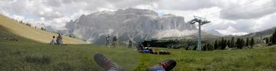I Piedi del Fotografo con un panorama sullo sfondo