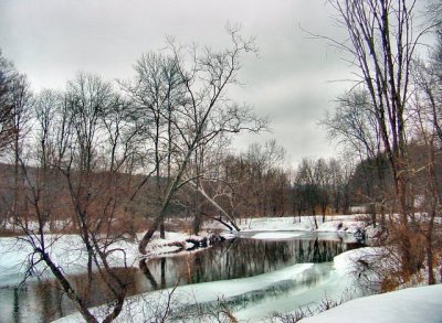 winter riverbend