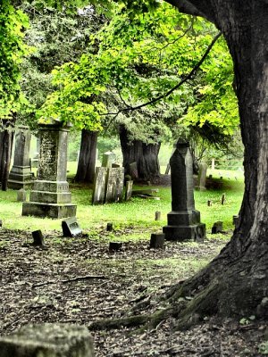 old cemetery view