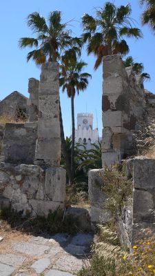 View from Castle of Neratzia through to government building