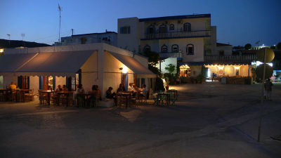 Tavernas at night