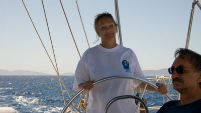 Shelley at the helm