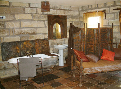 One of the bathrooms in the guest house