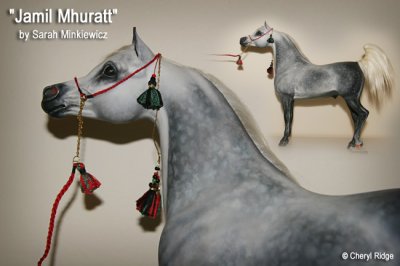 A Breyer Proud Arabian Stallion customised by Sarah Minkiewicz, USA