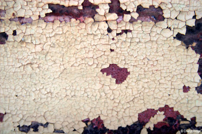 8595- Town of Rainbow  - cracked paint