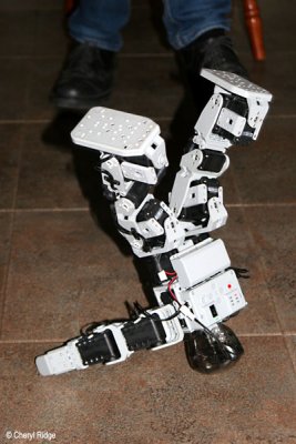 8673- robot doing a headstand