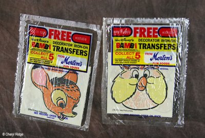 vintage Bambi iron-on transfers