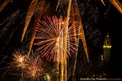 9167c- Australia Day fireworks viewed from Eureka Tower Skydeck