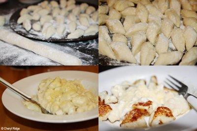 homemade gnocchi with a chicken sauce