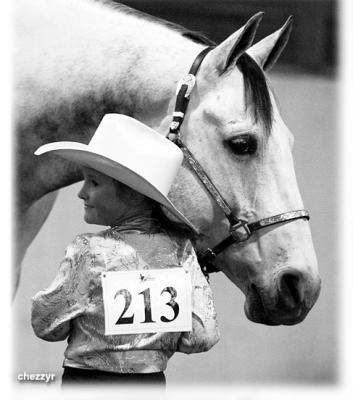 young girl with her quarter horse