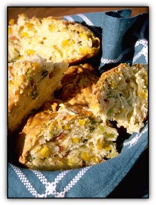 corn and bacon damper