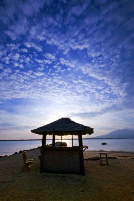 Siluet of Beach Gazebo