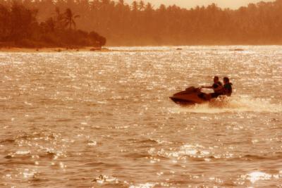 Enjoying Morning at Kalianda Beach