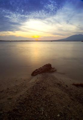 Beach rock at sunrise 2