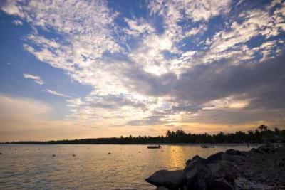 Sunset view at Kalianda beach