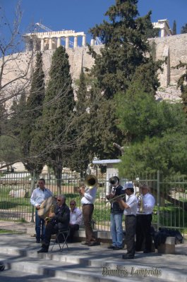 Music Band under the Acropolis ...