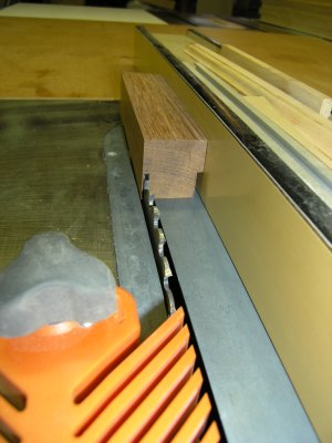 Milling on table saw.