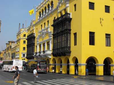 Lima, wooden balcony