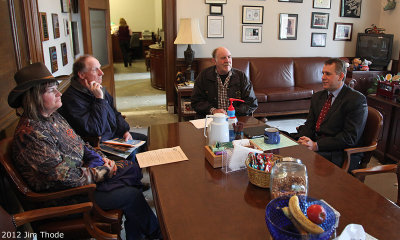Lewis County members meeting with Representative DeBolt