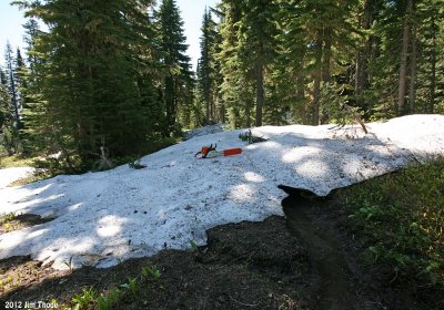 Snow up to 6' deep on Klickitat Trail (Trail # 7)