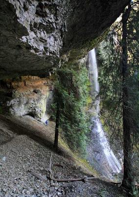 Trail under the falls